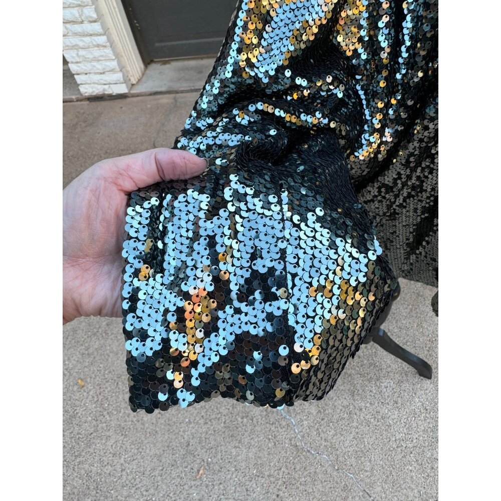 Gee Gee Sequin Open Front Jacket Duster Cardigan … - image 8